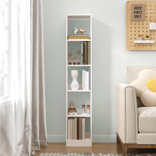 Tall Narrow Bookcase 5 Tier