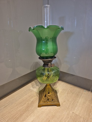 Antique victorian oil - oil, lamp