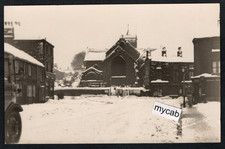 Postcard Otley nr Guiseley Yorkshire snow scene Winter early RP by Geo Brown