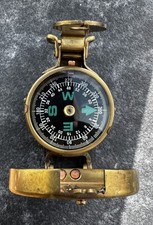 BEARING COMPASS, solid brass, Stanley London, Natural Sine, antique 