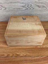 Unusual French Bread Box Engraved With Walt Disney Quote 'All Your Dreams Can...