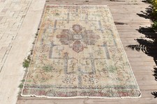 Oushak Turkey Rug 4x8 Vintage