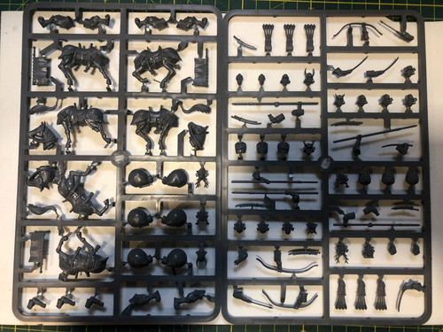 Mounted samurai sprues - samurai,