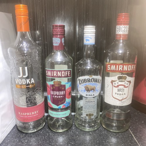 Empty vodka bottles bundle - bottles,