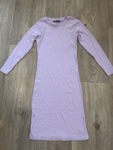 Zara lilac ribbed midi - lilac,