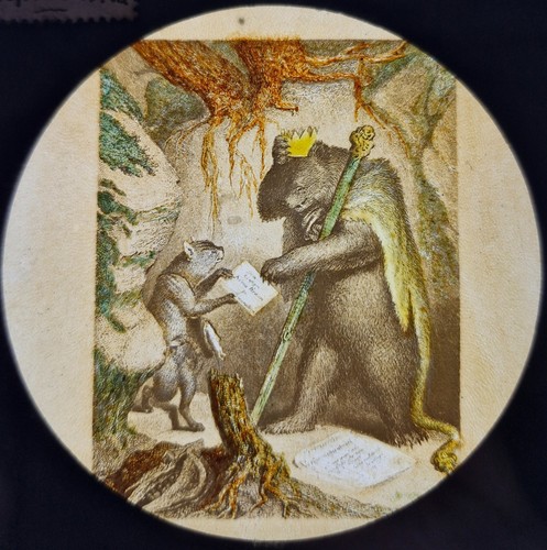 Glass magic lantern slide - glass,