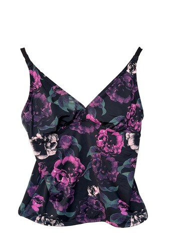 Black floral tankini - tu,