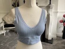 Matalan Women's Comfort Bra Top Baby Blue Padded Nonwired