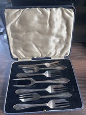 EPNS Vintage Desert Forks and Server Set Lined Box