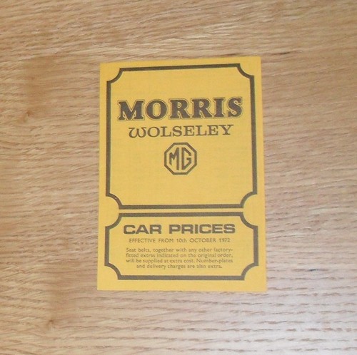 Morris wolseley price - wolseley, list