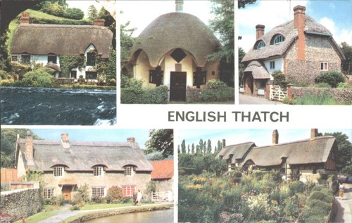English thatch cottages - english,