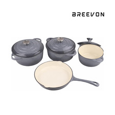 7pc Enamel Cast Iron Dutch