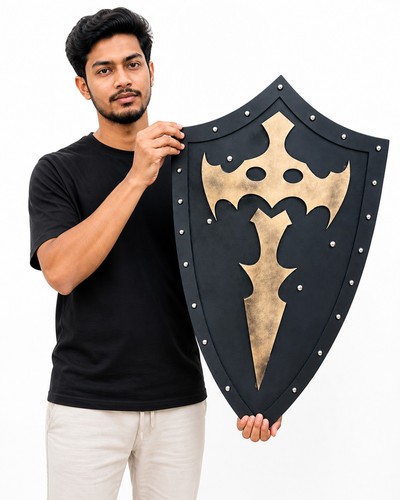 Medieval knight shield 17x27in - medieval,
