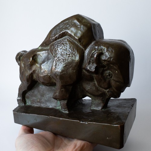 Fine copper clad buffalo - clad, bison