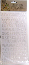Crafter's Silver Letters & Numbers - Self Adhesive - 133 pcs - Hight 15 mm