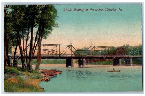 1912 boating cedar canoe boat - boating,