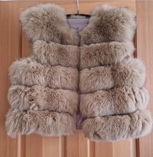 Real fox fur women vest - fox,