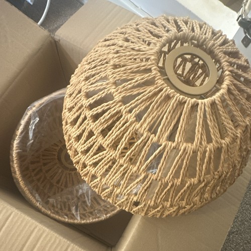 Beige woven rattan bohemian - rattan,