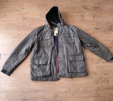 FATFACE XXL Mens Waxed Type Outdoor Warm Jacket With Hood USED  Good Condition