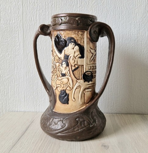 Bretby art pottery - art, twin
