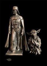 Star Wars Pewter Yoda Wine Stopper & Darth Vader Corkscrew Collectables Heavy