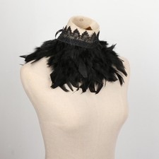 Faux Feather Choker Collar