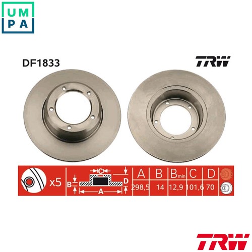 Brake disc df1833 for - disc,