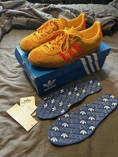 adidas Originals Trimm Star Pumpkin Orange Suede UK Size 8
