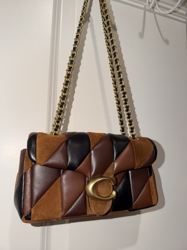 Coach quilted patchwork tabby