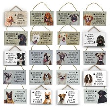 Dog Plaque Wall Sign Dog Lover Gift 20 Assorted Breeds Mothers Day Fathers Day