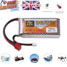 3S 11.1V 1500mAh LiPo Battery 100C Deans T Plug for RC Car Airplane Helicopter 