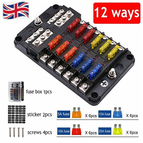 Fuse box way blade 12v - box,