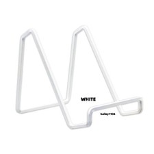 4" MEDIUM Plate Stand WHITE Sq