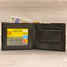 Mens Leather Wallet RFID safe