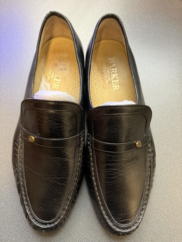 Barker black leather loafer - leather,