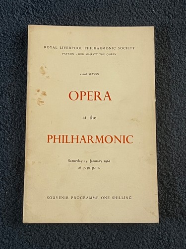 Opera 1961 programme - 1961, royal