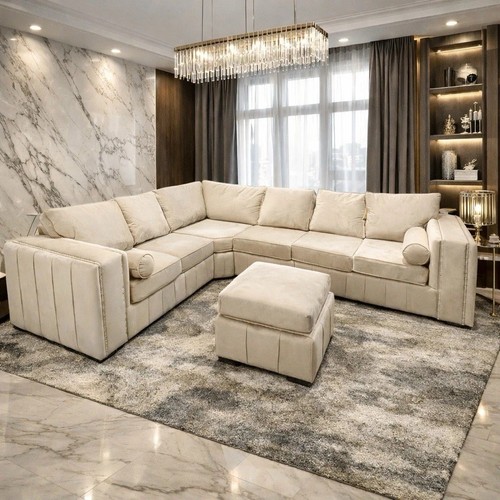 2c3 plush velvet corner - 2c3, sofa