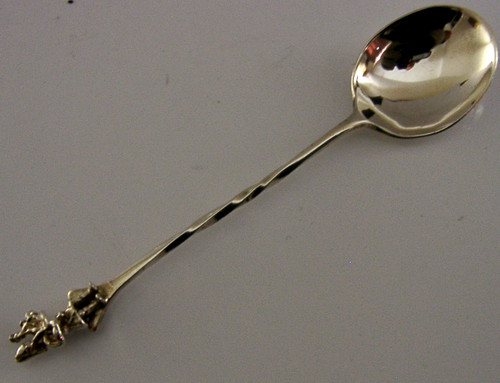 Sterling silver bagpiper spoon - silver,