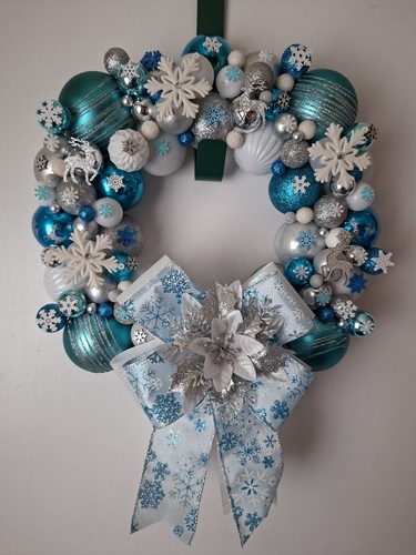 Teal blue white and silver - teal, blue,