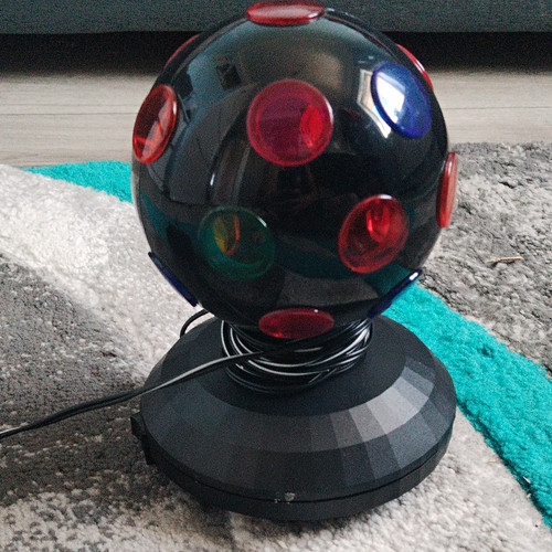 Black disco ball - black, lamp