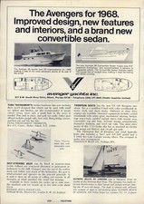 1968 PAPER AD Avenger Yacht 39