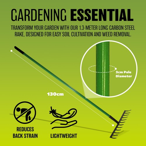 Tooth lawn rake shaft - lawn,