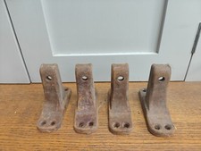 Heavy duty  iron angle brackets x 4 - two sets 4.5" high 4" projection