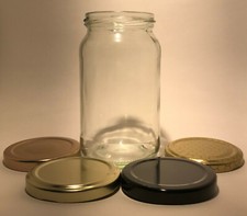 1lb (16oz)  ROUND GLASS JAM