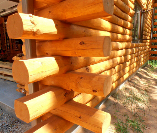Real log cabin siding - cabin,