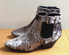 Qupid  Crushed Velvet Ankle