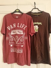 2 Size Med Mens Campervan Tshirts Short Sleeve