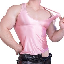 Male Gymwear Mens Shiny Tank