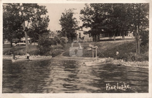Lakeside view and cabins fine - lakeside, cabins,