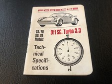 Porsche 911 SC, Turbo 3.3 78-81 Technical Specifications book
